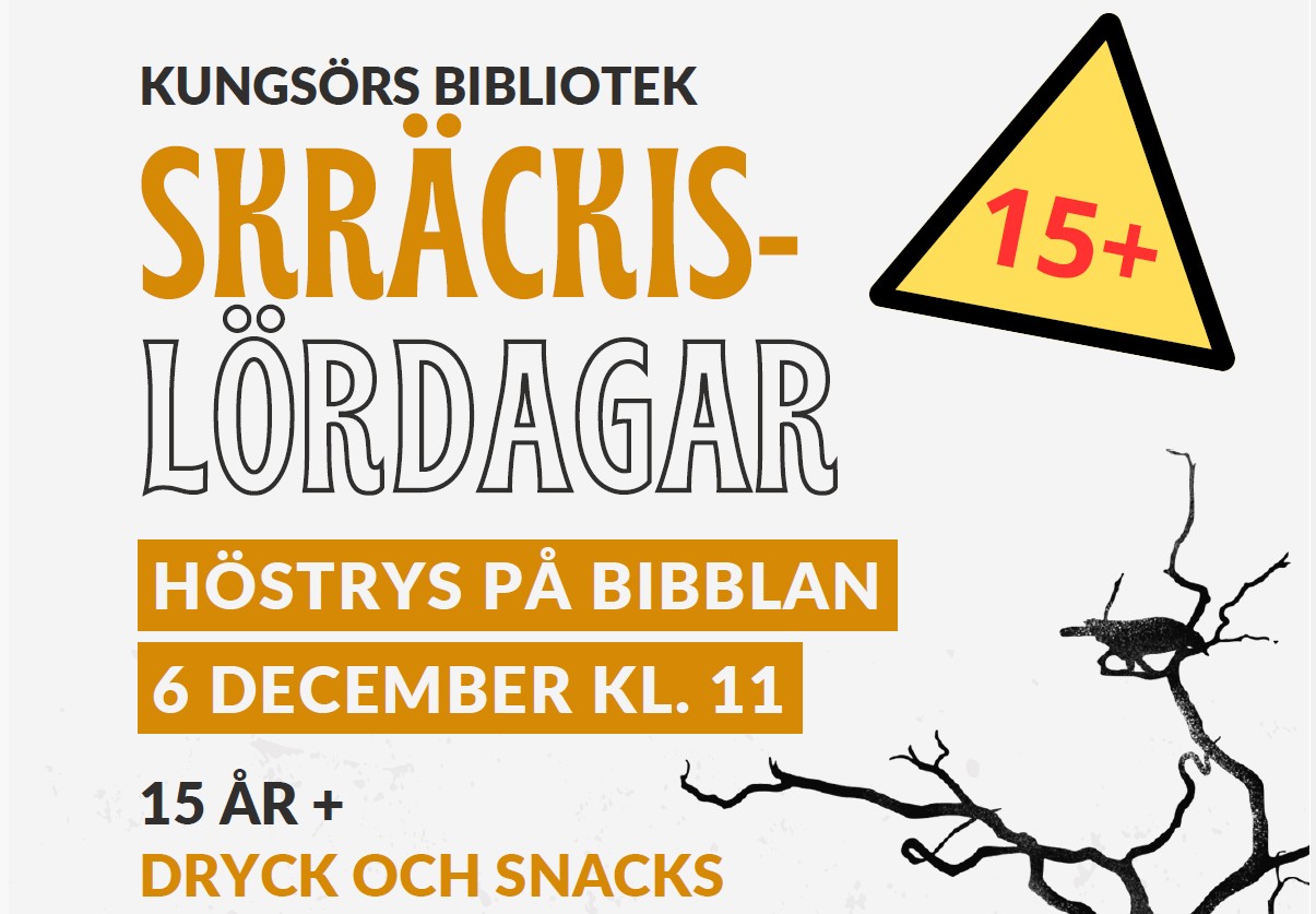 Text där det står: Skräckislördagar