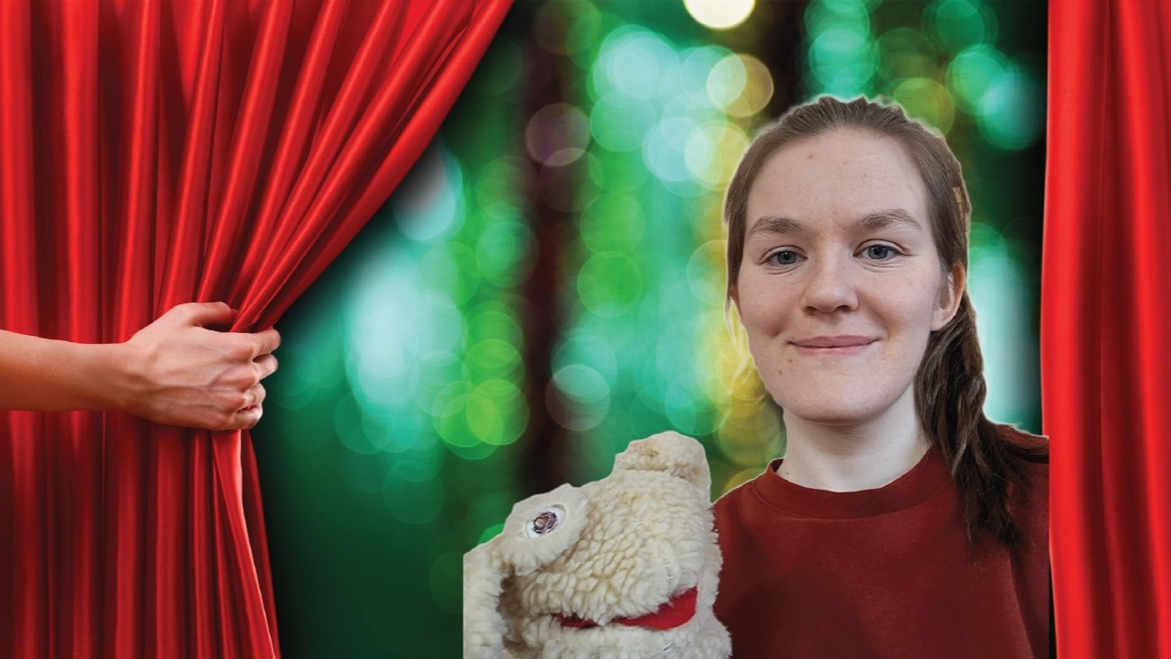 Ellen Kimstål och handdockan Lollo