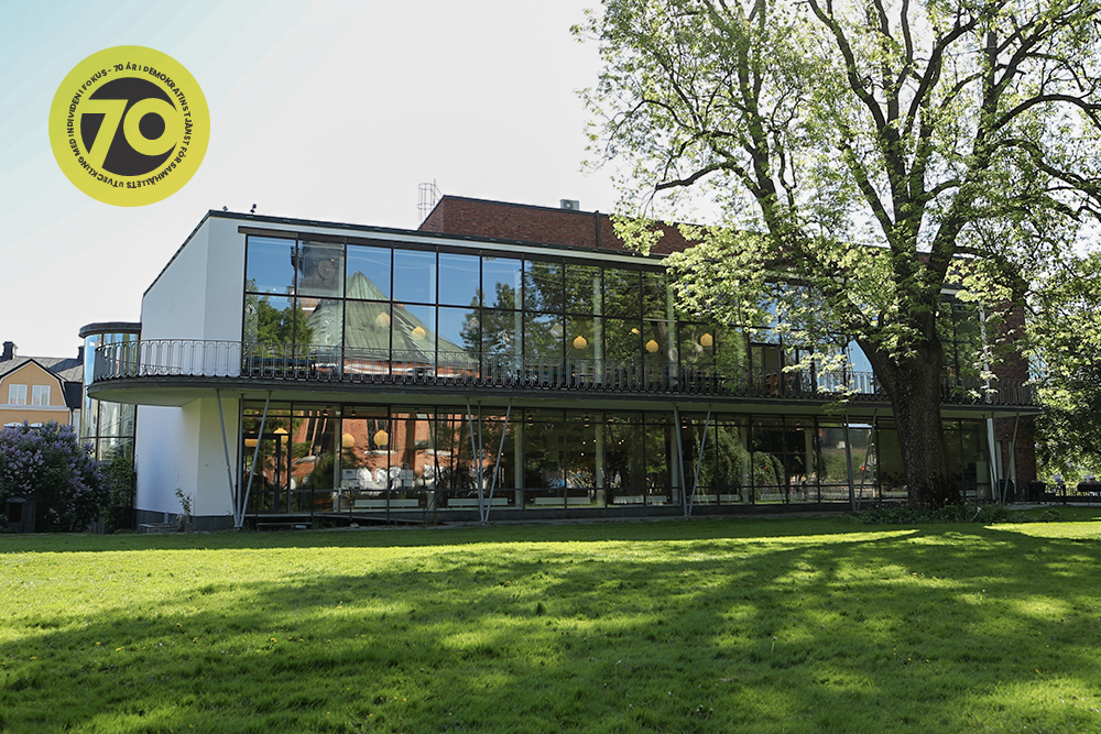 Västerås stadsbibliotek från västra sidan