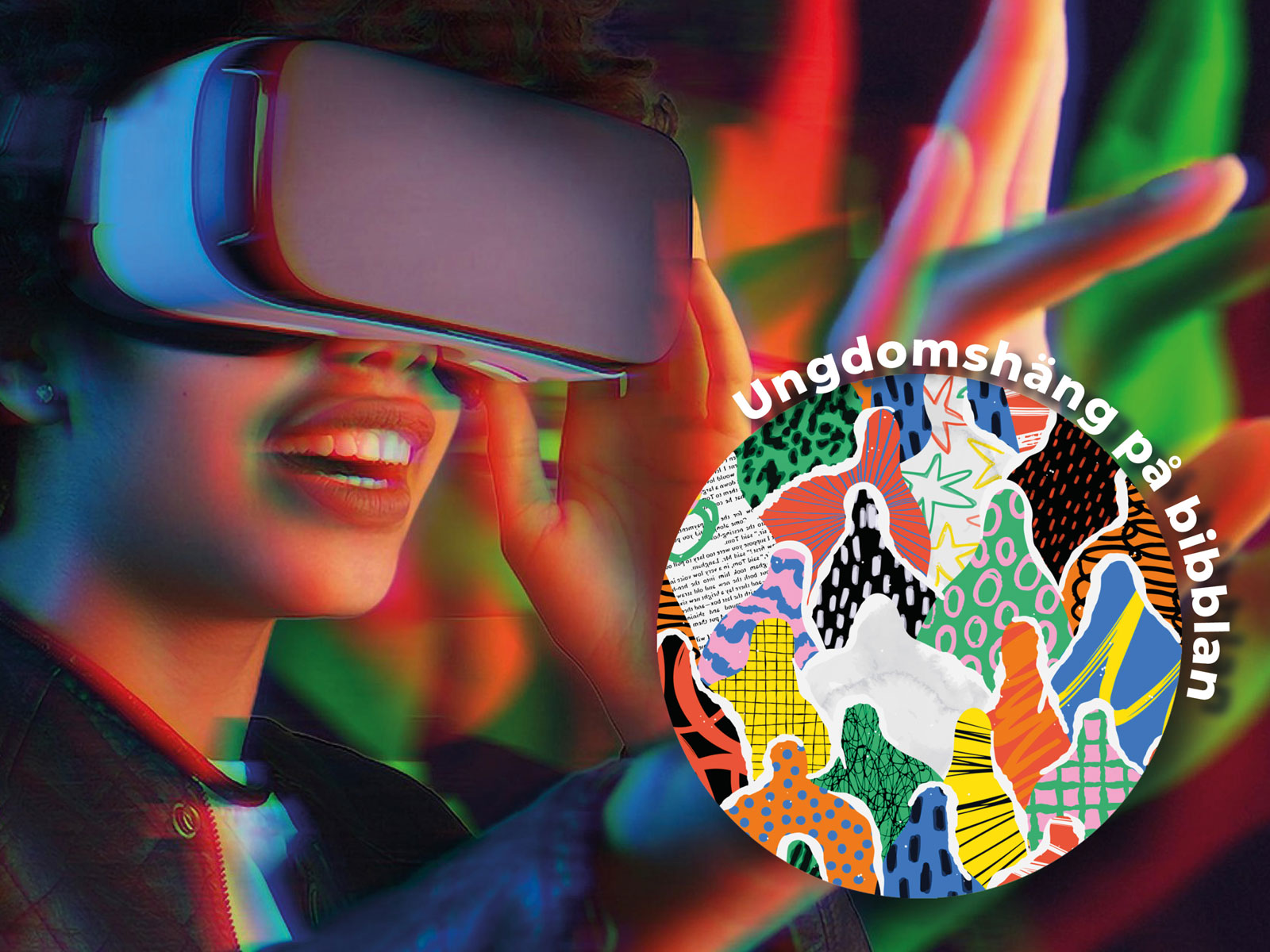 Person med VR-headset.